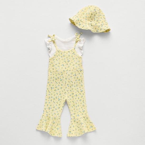 Btween Baby Girls 3-pc. Jumpsuit Set