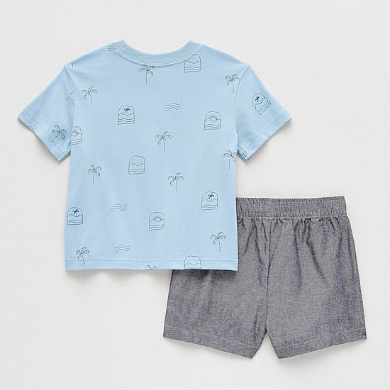 Okie Dokie Baby Boys Jersey 2-pc. Short Set