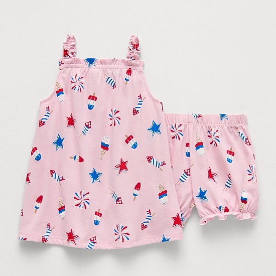 Okie Dokie Baby Girls 2-pc. Dress Set