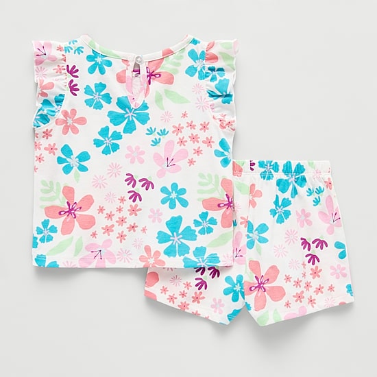 Okie Dokie Baby Girls Jersey 2-pc. Short Set