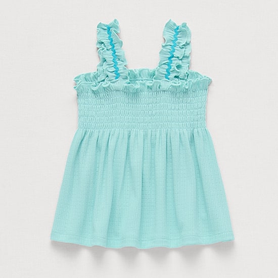 Okie Dokie Baby Girls Square Neck Sleeveless Tank Top