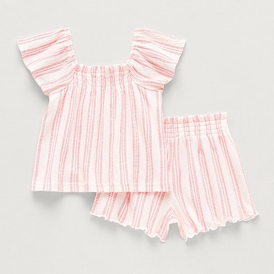 Okie Dokie Baby Girls Jersey 2-pc. Short Set