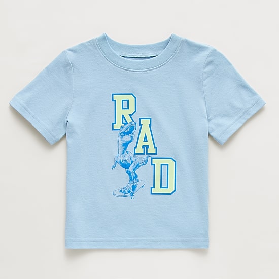 Okie Dokie Toddler & Little Boys Round Neck Short Sleeve Regular Fit Graphic T-Shirt
