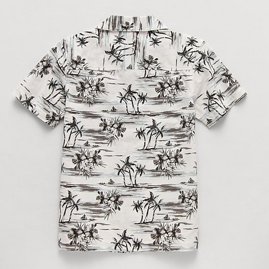 Thereabouts Little & Big Kid Boys Short Sleeve Regular Fit Button-Down Shirt