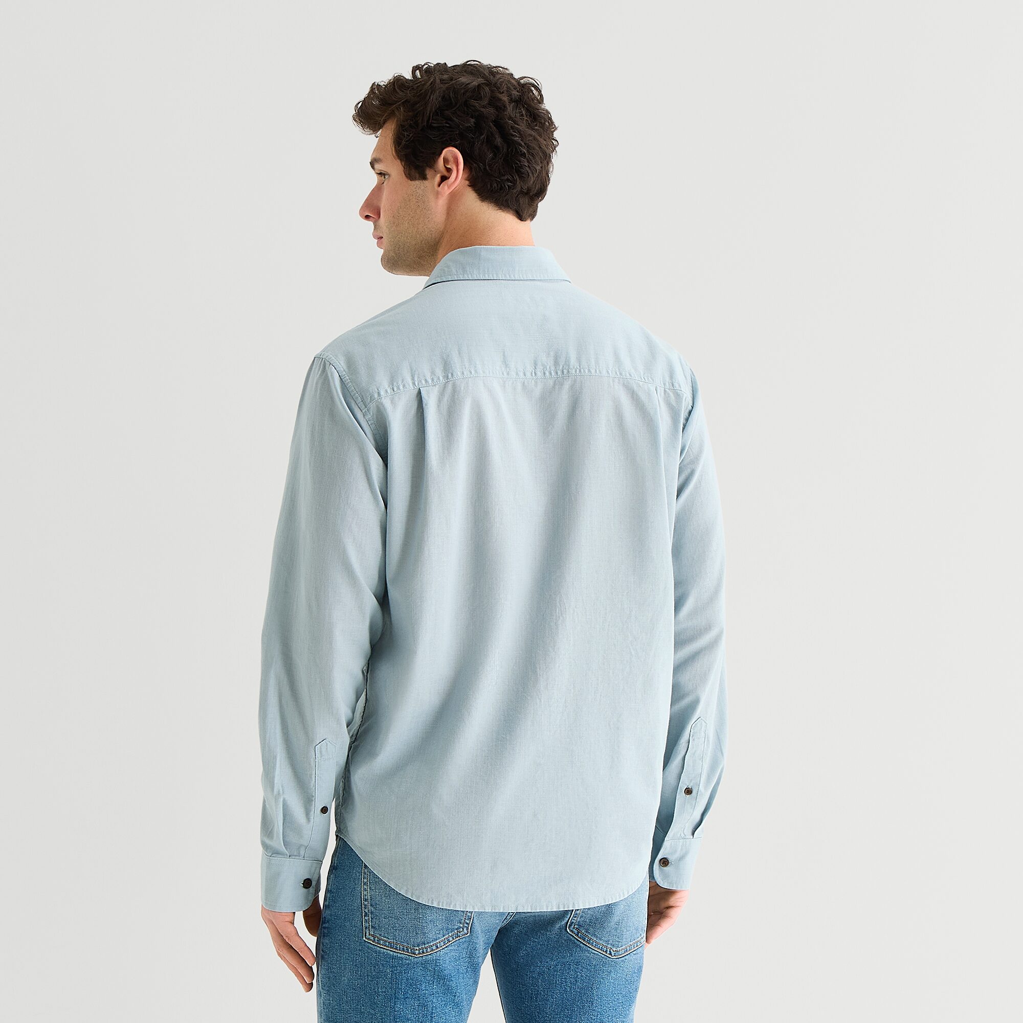 mutual weave Mens Long Sleeve Regular Fit Button-Down Shirt