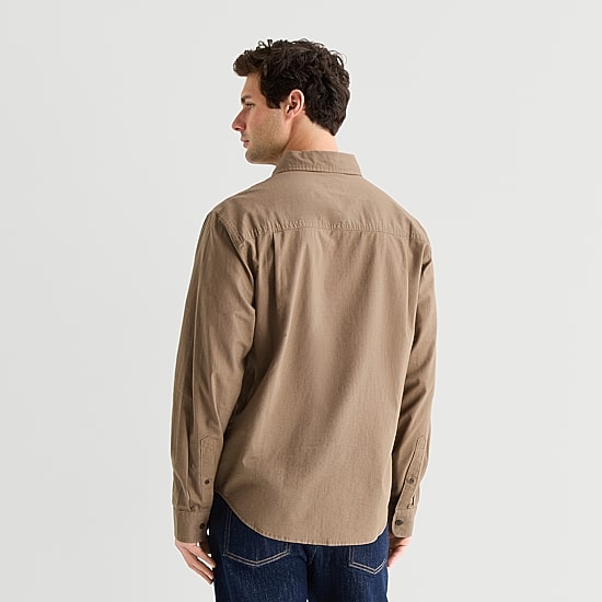 mutual weave Mens Long Sleeve Regular Fit Button-Down Shirt
