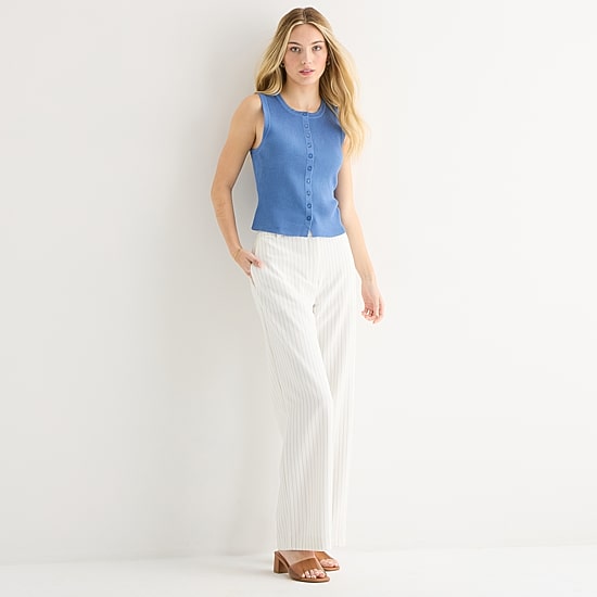 by&by Womens Juniors High Neck Sleeveless Tank Top