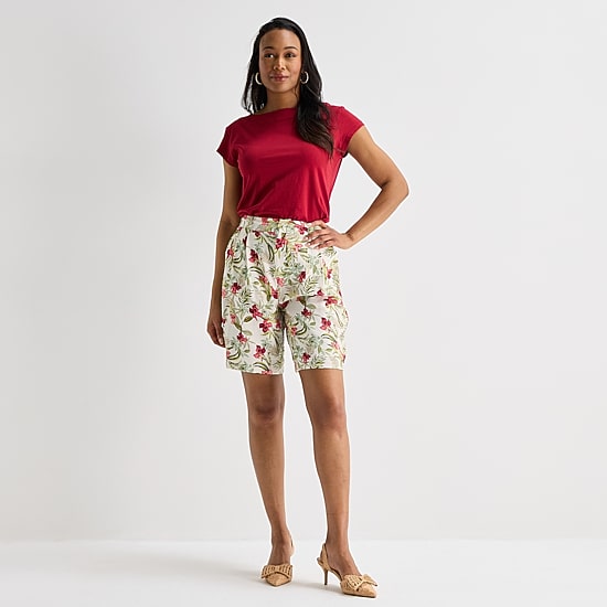 Liz Claiborne Womens Pleated Short
