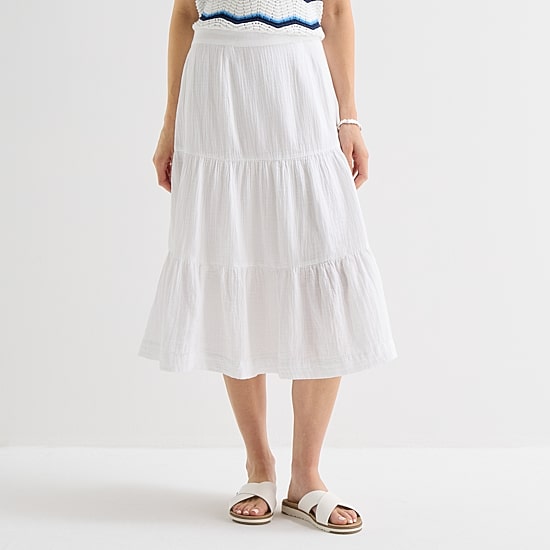 St. John's Bay Womens Long A-Line Skirt
