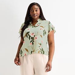 Plus Product_size Green Georgette Tops - Women | JCPenney