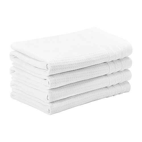 Town And Country Small Waffle Woven Terry Stripe 4-pc. Quick Dry Bath Towel Set, One Size, White