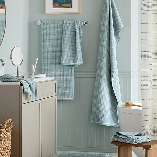 Town And Country Windowpane Textured 6-pc. Quick Dry Bath Towel Set