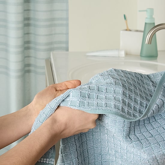 Town And Country Windowpane Textured 6-pc. Quick Dry Bath Towel Set