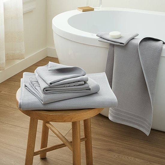 Town And Country Small Waffle Woven Terry Stripe 6-pc. Quick Dry Bath Towel Set