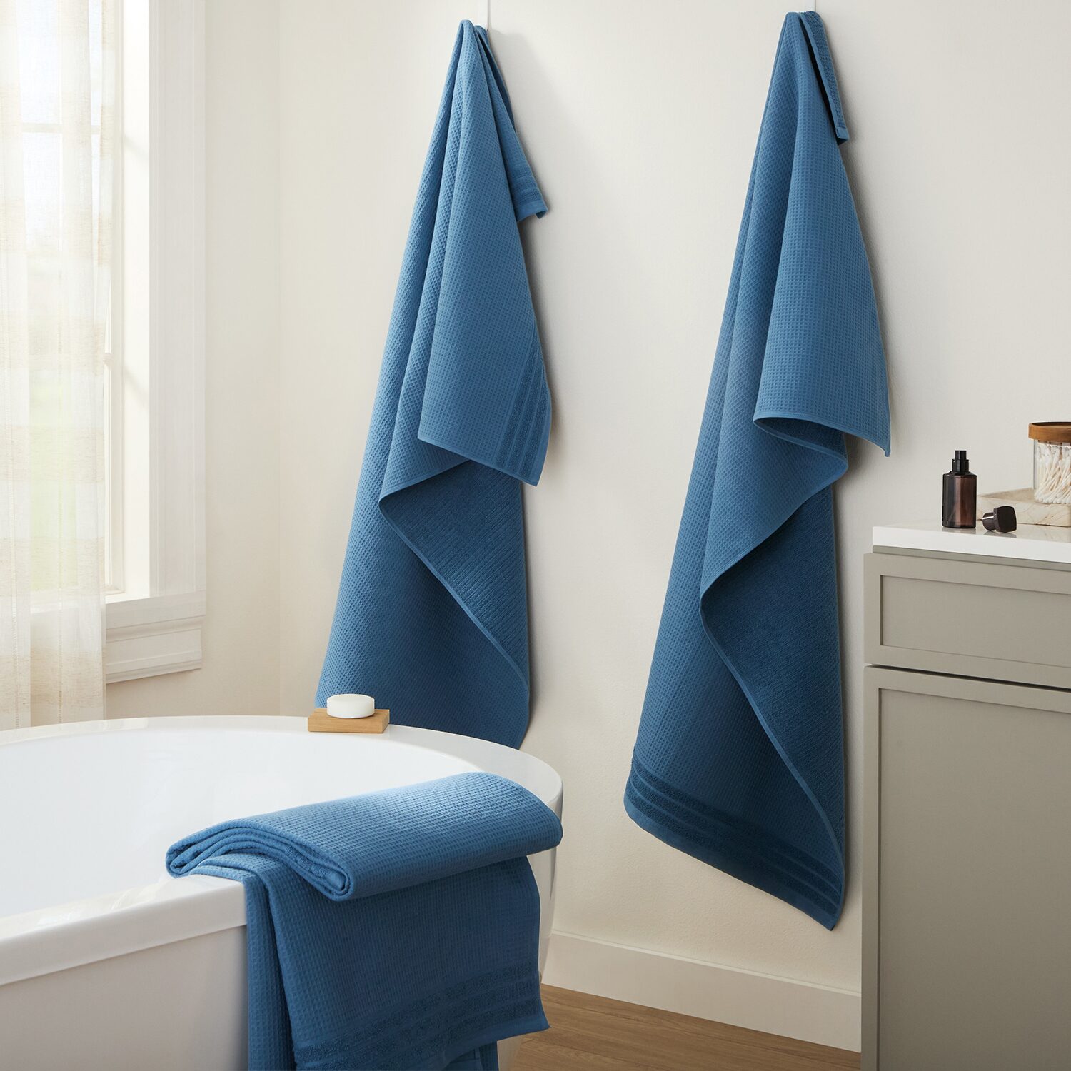 Town And Country Small Waffle Woven Terry Stripe 4-pc. Quick Dry Bath Towel Set