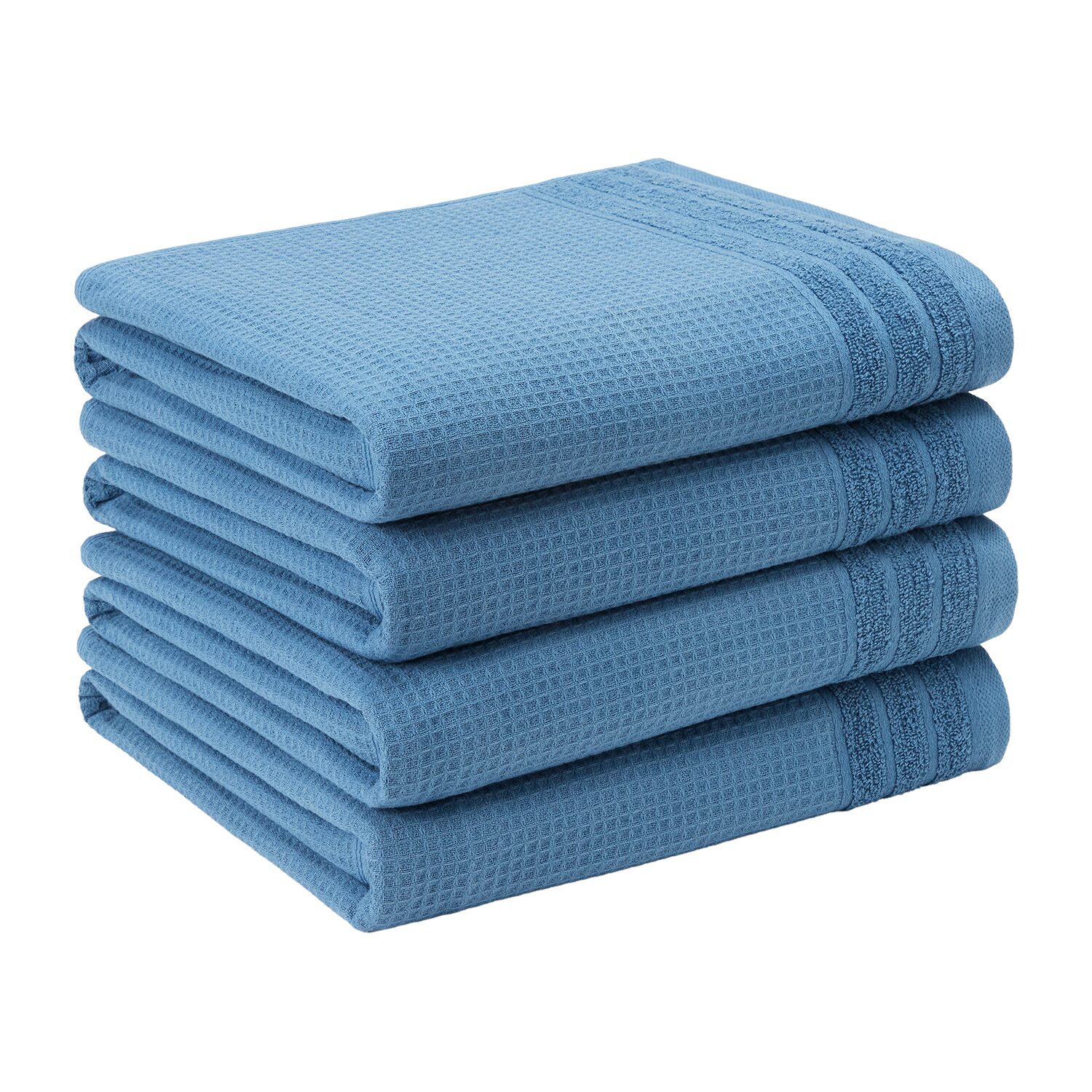 Town And Country Small Waffle Woven Terry Stripe 4-pc. Quick Dry Bath Towel Set