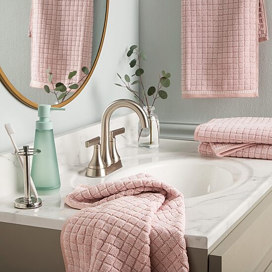 Town And Country Windowpane Textured 4-pc. Quick Dry Bath Towel Set