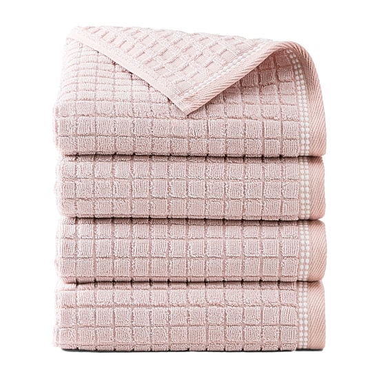 Town And Country Windowpane Textured 4-pc. Quick Dry Bath Towel Set