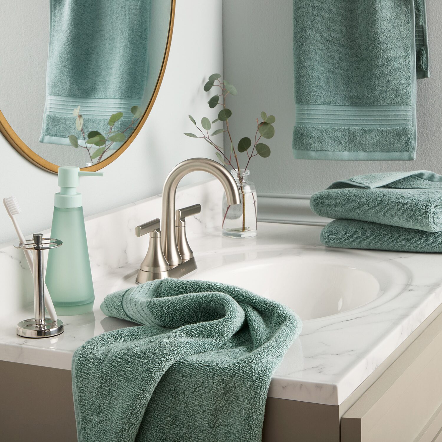Town And Country Solid Dobby Border 4-pc. Quick Dry Bath Towel Set