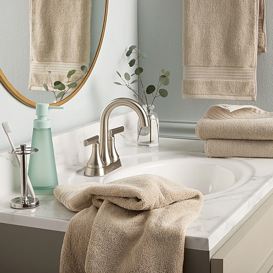 Town And Country Solid Dobby Border 4-pc. Quick Dry Bath Towel Set