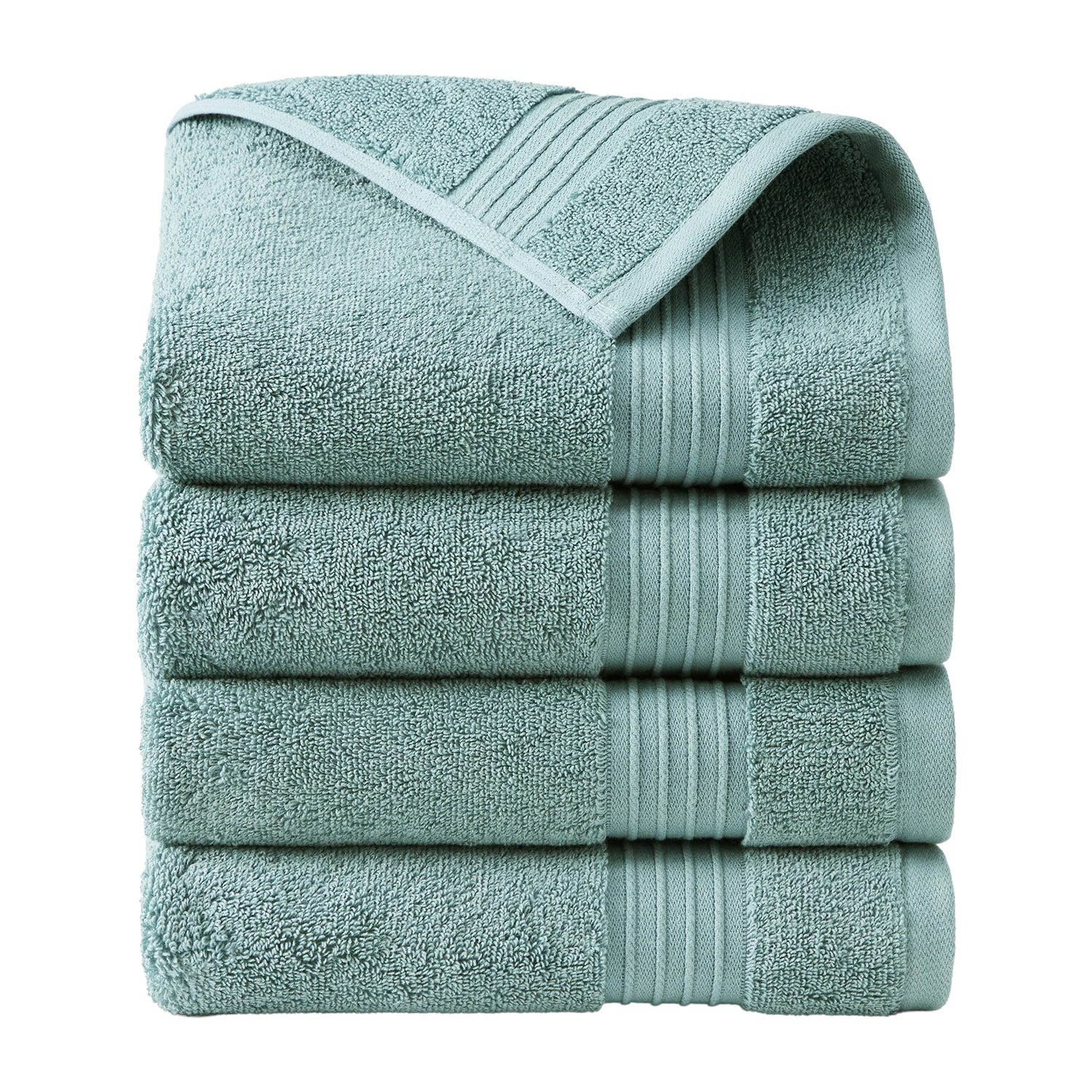 Town And Country Solid Dobby Border 4-pc. Quick Dry Bath Towel Set