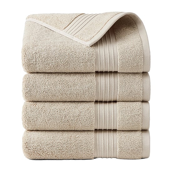 Town And Country Solid Dobby Border 4-pc. Quick Dry Bath Towel Set