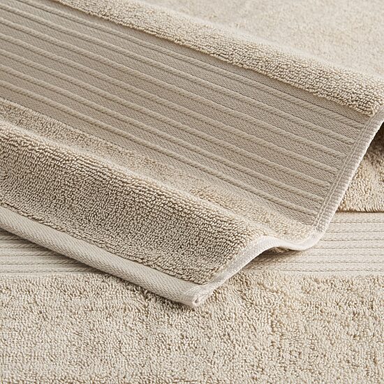 Town And Country Solid Dobby Border 4-pc. Quick Dry Bath Towel Set