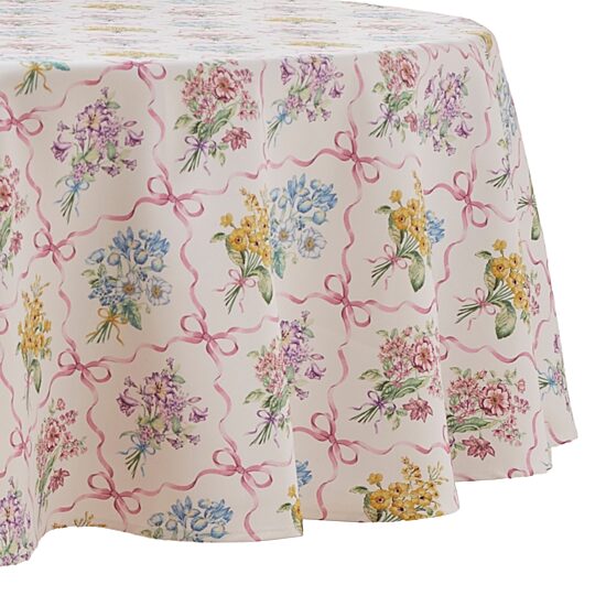 Lenox Bouquet Ribbon 70" Round Tablecloth