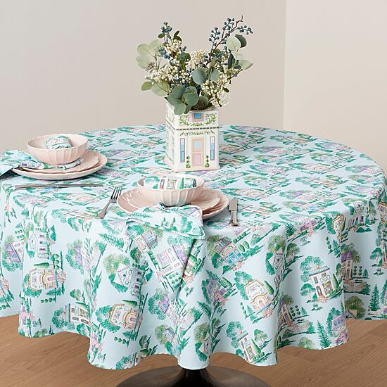 Lenox Spice Village Allover 70" Round Tablecloth