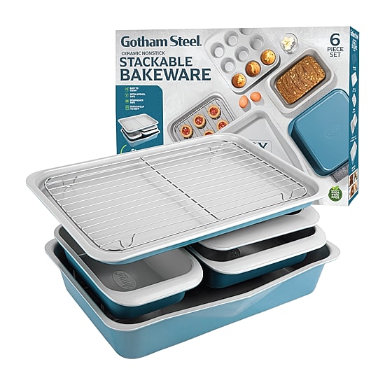 Gotham Steel Nonstick Stackable 6-pc. Bakeware Set