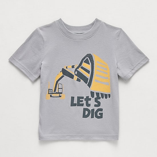 Okie Dokie Toddler & Little Boys Round Neck Short Sleeve Regular Fit Graphic T-Shirt