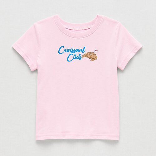 Okie Dokie Toddler & Little Girls Round Neck Short Sleeve Regular Fit Graphic T-Shirt, 4t, Pink