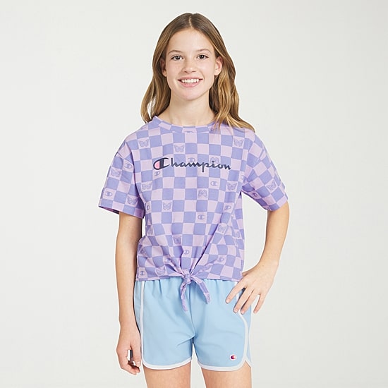 Champion Big Kid Girls Round Neck Short Sleeve Regular Fit Graphic T-Shirt