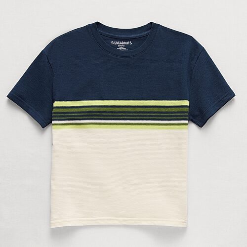 Thereabouts Oversized Little & Big Kid Boys Crew Neck Short Sleeve T-Shirt, X-large (18-20), Beige