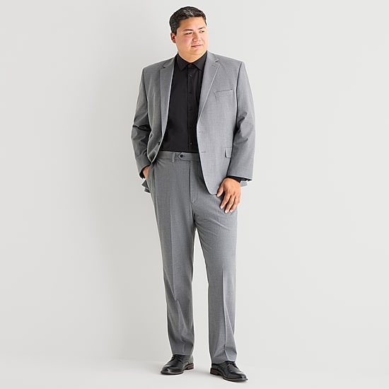 Shaquille O'Neal XLG™ Mens Big and Tall Stretch Fabric Classic Fit Flat Front Suit Pant