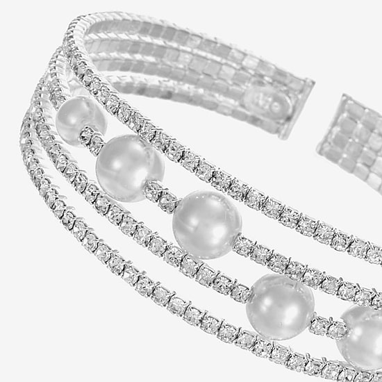 Monet Jewelry Timeless Womens Glass Cuff Bracelet