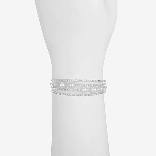 Monet Jewelry Timeless Womens Glass Cuff Bracelet