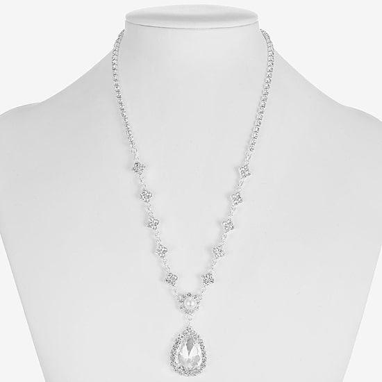 Monet Jewelry Timeless Womens Glass 17 Inch Y Necklace