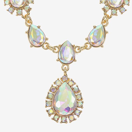 Monet Jewelry Womens Glass 17 Inch Y Necklace