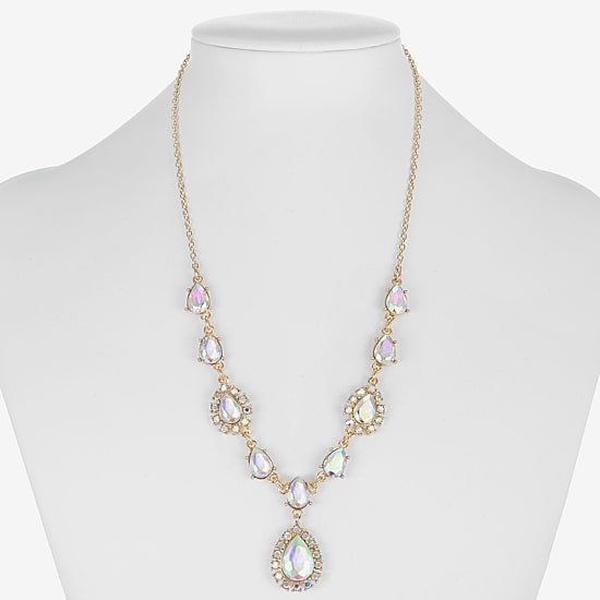 Monet Jewelry Womens Glass 17 Inch Y Necklace