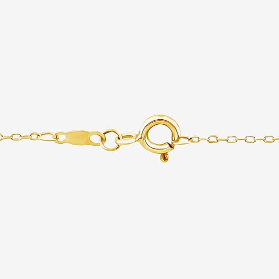 (F/Si2) Womens 1/4 CT. T.W. Lab Grown White Diamond 14K Gold Over Silver 18 Inch Pendant Necklace