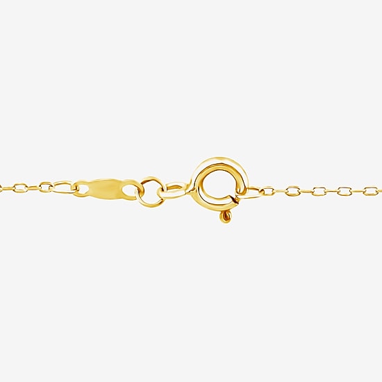 (F/Si1) Womens 1/4 CT. T.W. Lab Grown White Diamond 14K Gold Over Silver Heart 18 Inch Pendant Necklace
