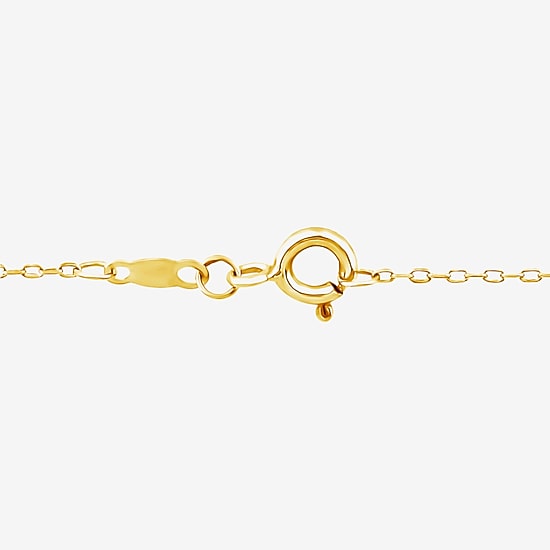 Cross (F/Si2) Womens 1/4 CT. T.W. Lab Grown White Diamond 14K Gold Over Silver Cross 18 Inch Pendant Necklace
