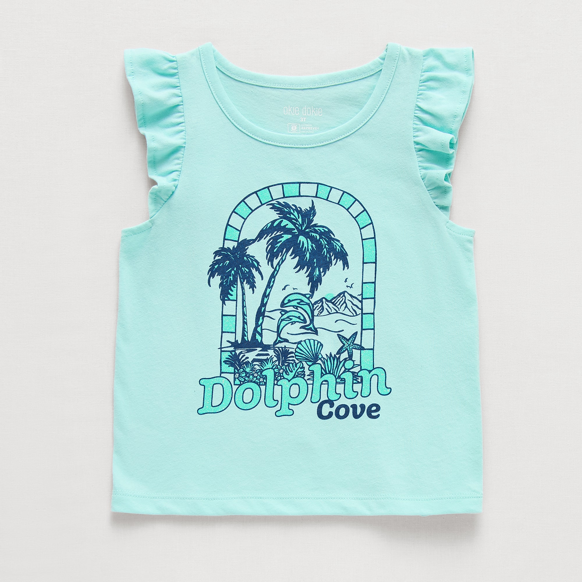 Okie Dokie Toddler & Little Girls Round Neck Sleeveless Tank Top