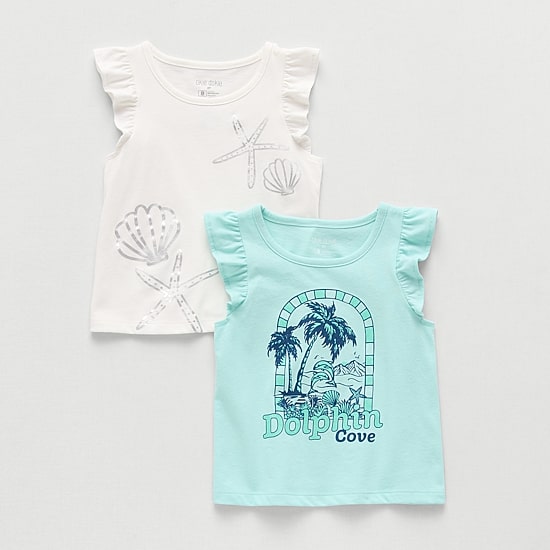 Okie Dokie Toddler & Little Girls Round Neck Sleeveless 2-pc. Tank Top