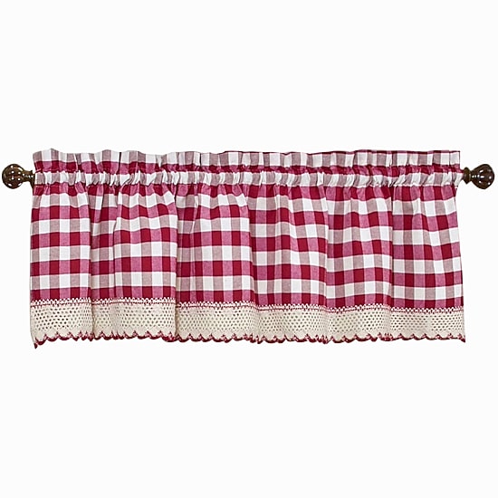 Buffalo Check Rod Pocket Tailored Valance