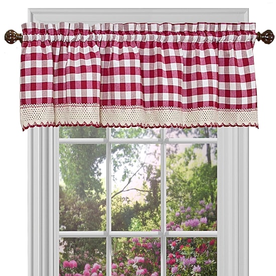 Buffalo Check Rod Pocket Tailored Valance