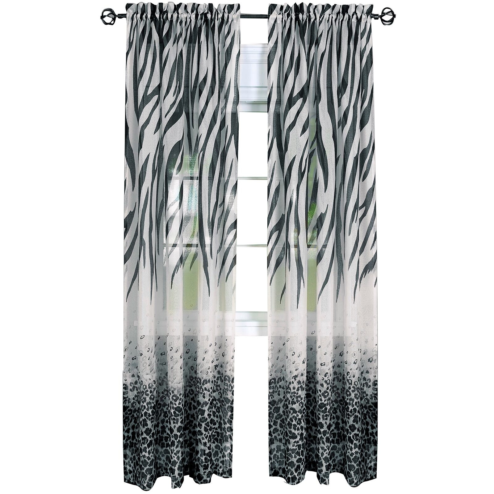 Kenya Rod Pocket Sheer Single Curtain Panel