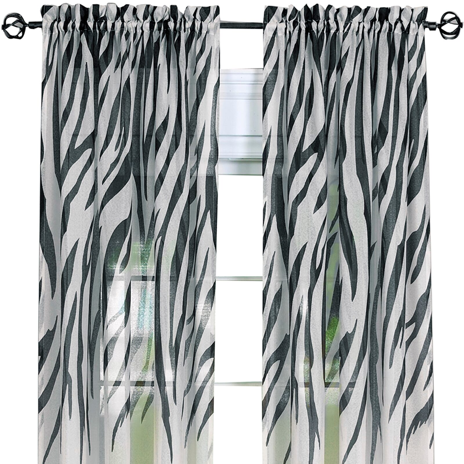 Kenya Rod Pocket Sheer Single Curtain Panel