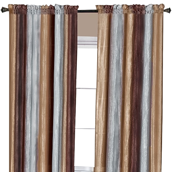 Ombre Rod Pocket Light-Filtering Single Curtain Panel